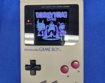 Original Nintendo Game Boy with Upgraded LCD Black Screen 36 Different Colors Works and Looks Great SHARP!!