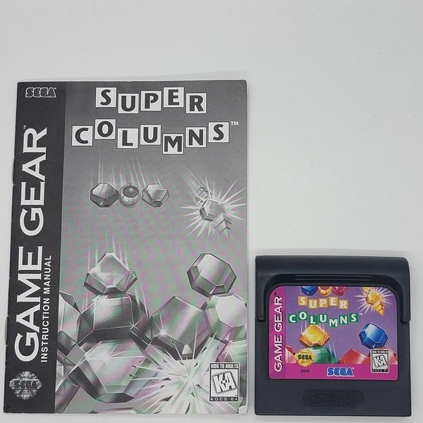 Super Columns Sega Game Gear Game