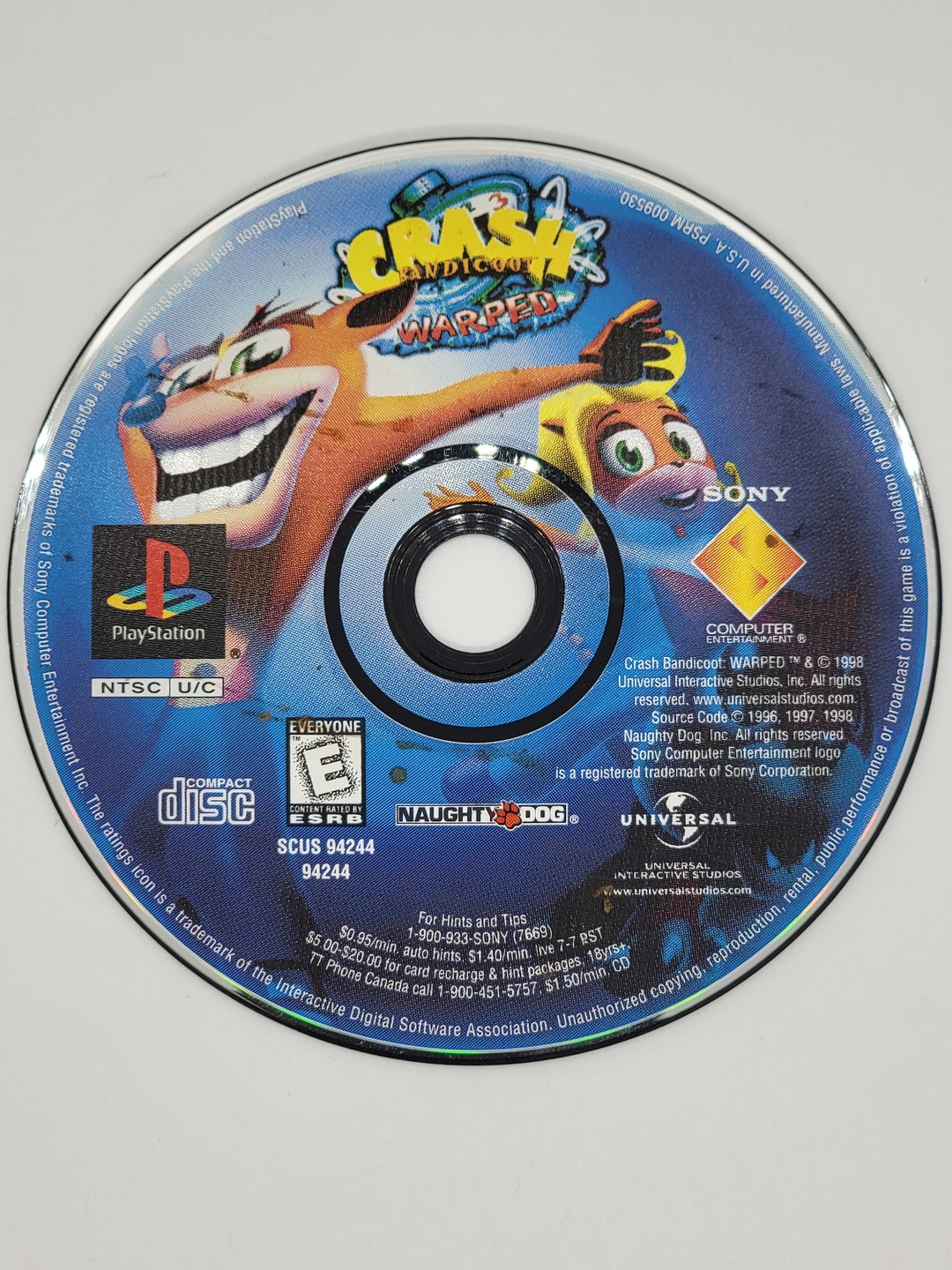 Crash Bandicoot Warped Playstation Game PS1 Game - Etsy