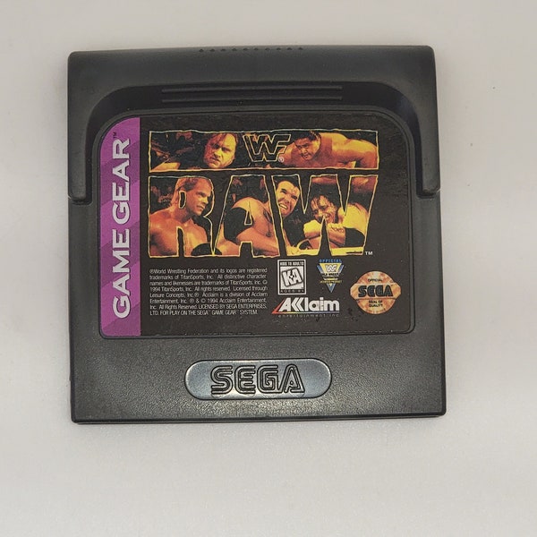 WWF Raw Sega Game Gear Game