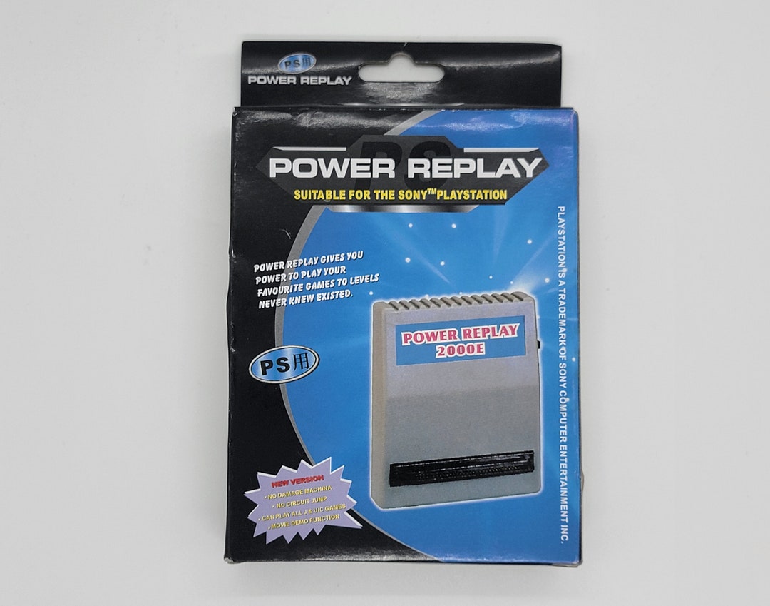 Sony PS1 Game Cheat Cartridge Power Replay Action Card Etsy