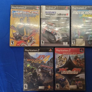 PS2 Game Lot Of 5-ATV Off Road Fury 4,Cars,Hot Wheels,Suzuki Superbikes,Ford