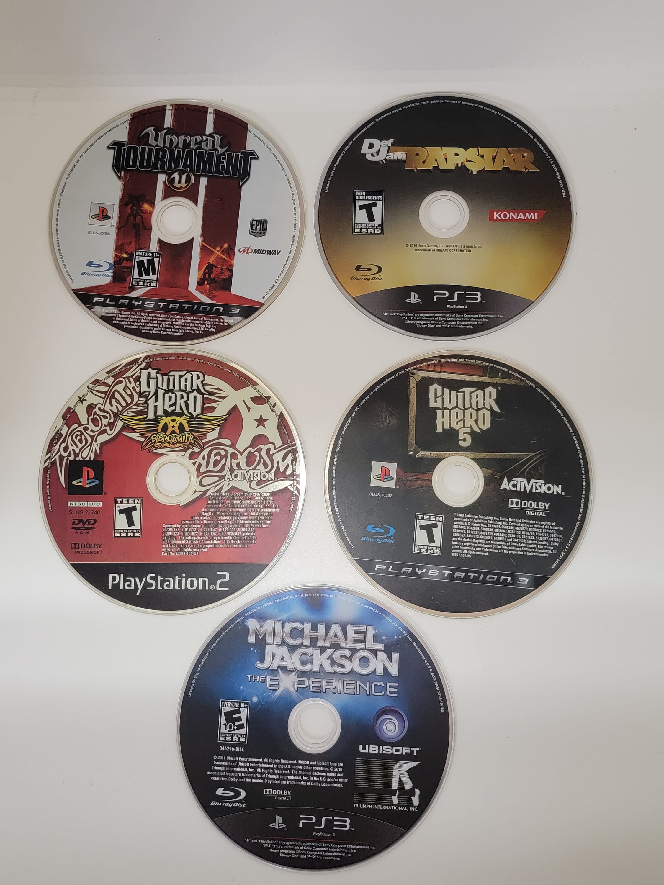 Playstation 3 PS3 Game Lot Of 3 DJ Hero Rockband Michael Jackson DISCS ONLY
