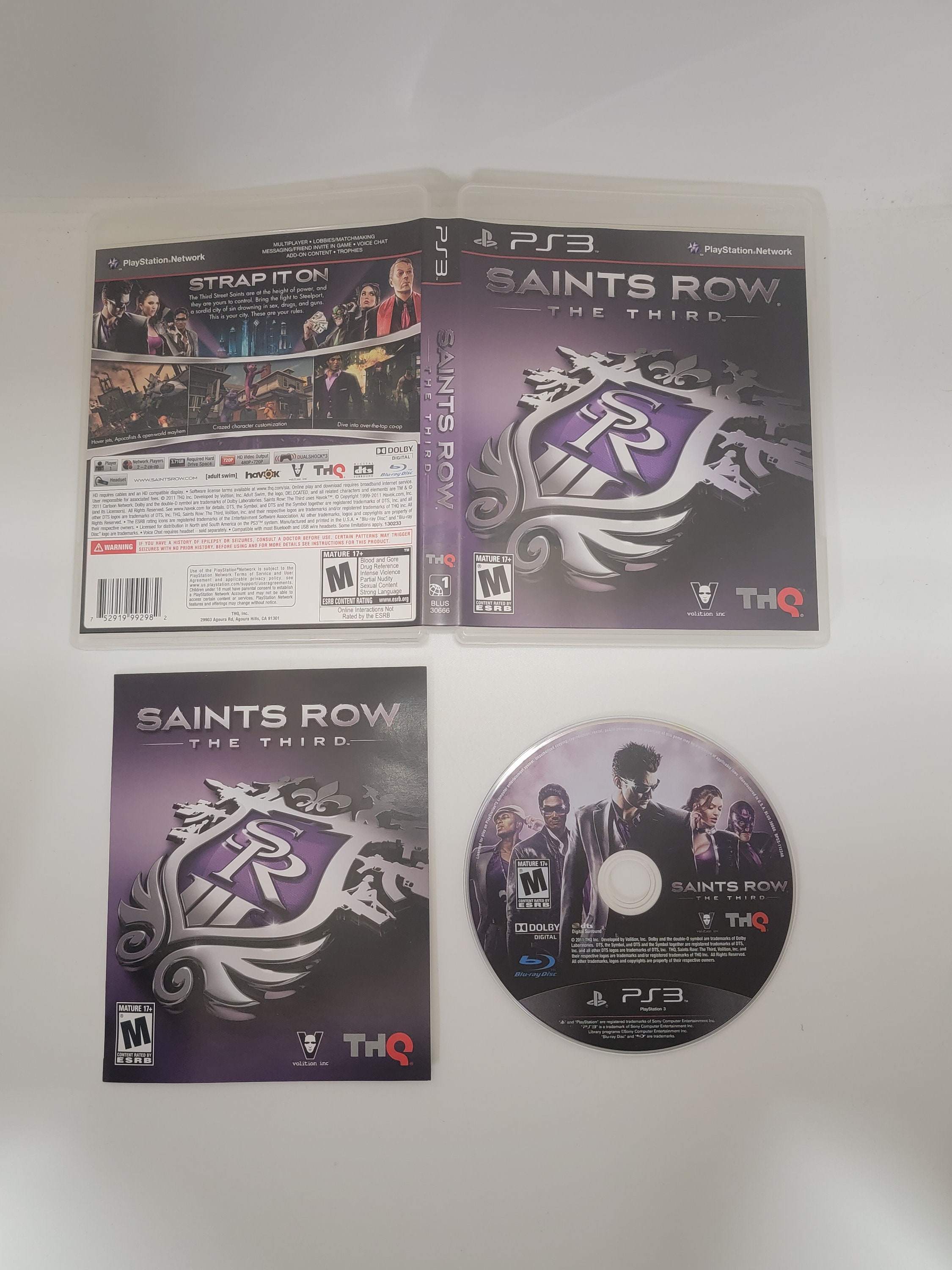 Custom Replacement Case Saints Row 3 Remastered NO DISC XBOX 