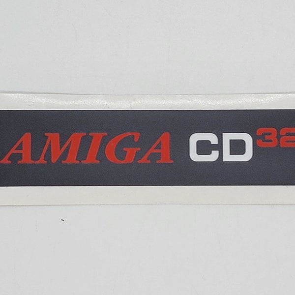 Commodore Amiga CD32 NTSC OEM AMIGA CD32 Console Sticker - Badge - New Old Stock