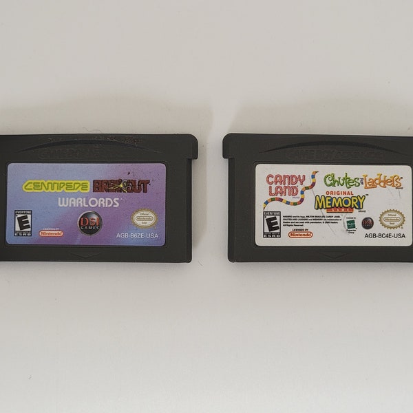 2er-Pack Centipede Breakout Warlords & Candyland Rutschen und Leitern und Memory GBA Nintendo Game Boy Voraus Spiel