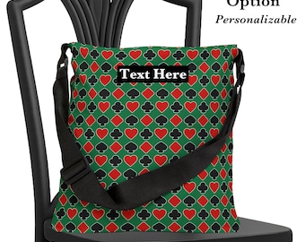 Bridge Player’s Everyday Bag, Personalized Adjustable Tote, Smart Gift for Duplicate Bridge Lovers