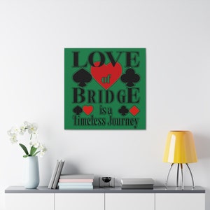 Bridge Love Leinwand Kunst - Zeitlose Reise Wanddekoration für Spieler & Clubs