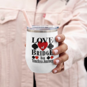Regalo de vaso de puente nupcial, regalo personalizado del jugador de puente