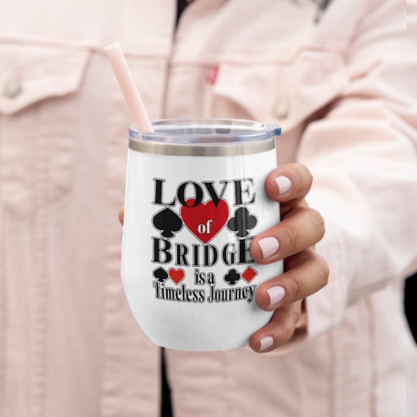 Bridal Bridge Tumbler Gift, Personalized Bridge Player Gift