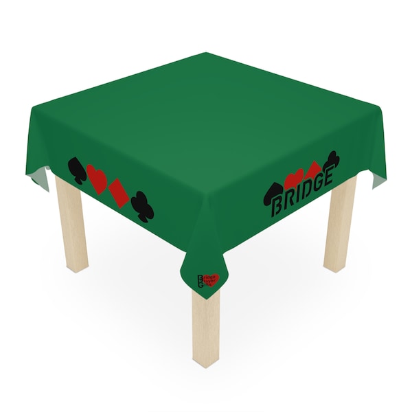 Bridge Symbols Square Tablecloth | Personalized Design | 55.1" x 55.1"