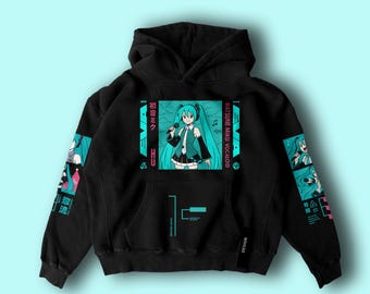 Miku 01 Hoodie: Handgemachtes Kawaii Anime Cosplay Streetwear