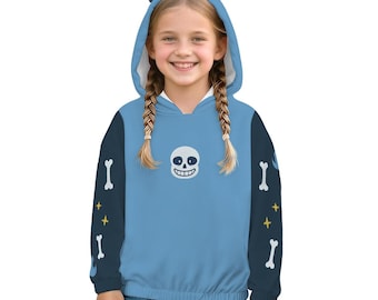 Kids Sans Kawaii Cat Ear Hoodie: Inspired Pastel Anime Streetwear