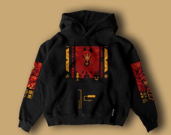 Sudadera con capucha de Alastor: ropa de calle Demoncore de Hazbin Hotel, cosplay de diablillo vanguardista