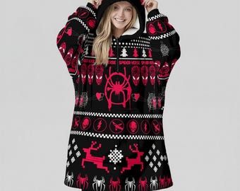 Manta con capucha extragrande de araña: Cosplay kawaii - Regalo unisex de ropa urbana