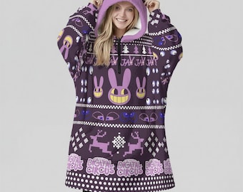 Jax Oversized Ugly Hoodie Blanket: Kawaii Anime TADC Cosplay - Unisex Streetwear Gift