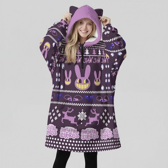 Jax Oversized Ugly Hoodie Blanket: Kawaii Anime TADC Cosplay