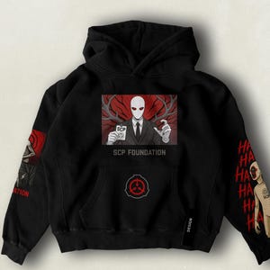 SCP Foundation Hoodie – Unisex Oversize Hoodie for Sci-Fi Horror Fans – Secure Contain Protect Sweatshirt – Internet Lore Streetwear