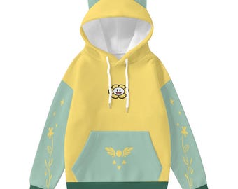Flowey Kawaii Hoodie: Inspired Pastel Anime Streetwear