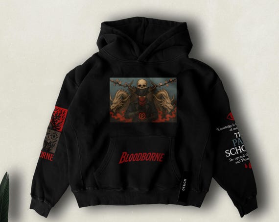 Bloodborne Hoodie – Unisex Oversize Gothic Gamer Sweatshirt