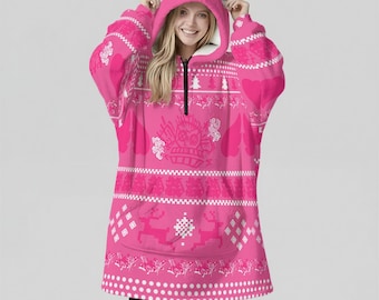Jinx Oversized Ugly Hoodie Blanket: Kawaii Anime Arcane  Cosplay - Unisex Streetwear Gift