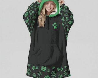 Cat Ear Cosplay Fleece Hoodie: Kawaii Anime Blanket Sweatshirt