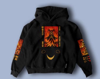 Sudadera con capucha de Adam: ropa de calle Demoncore de Hazbin Hotel, cosplay de imp atrevido