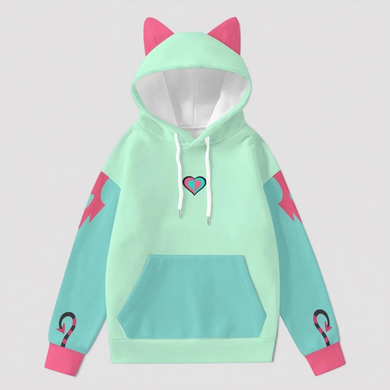 Helluva Boss Fizzarolli hoodie with clown makeup design for anime streetwear fans