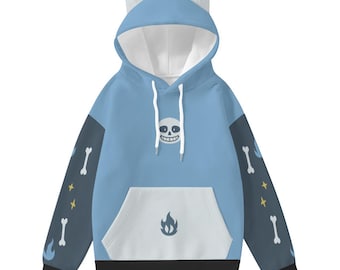 Sans Kawaii Hoodie: Inspired Pastel Anime Streetwear