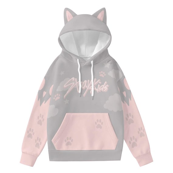 Stray Kids Leebit Hoodie With Cat Ears – Kpop Lee Know SKZOO Cute