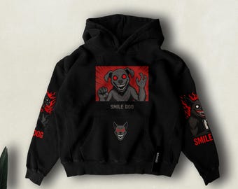Smile Dog Creepypasta Hoodie – Unisex Horror Meme Sweatshirt