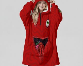 Nothing There Oversized Ugly Hoodie Blanket: Kawaii Anime Lobotomy Corporation Cosplay - Unisex Streetwear Gift