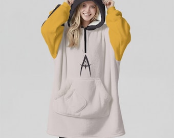 Manta con capucha extragrande de Adam: cosplay de Hazbin Hotel, anime kawaii - Regalo unisex de ropa urbana