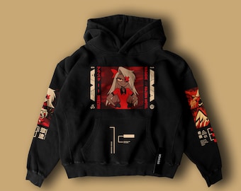 Vaggie Hoodie: Hazbin Hotel Demoncore Streetwear, Edgy Imp Cosplay