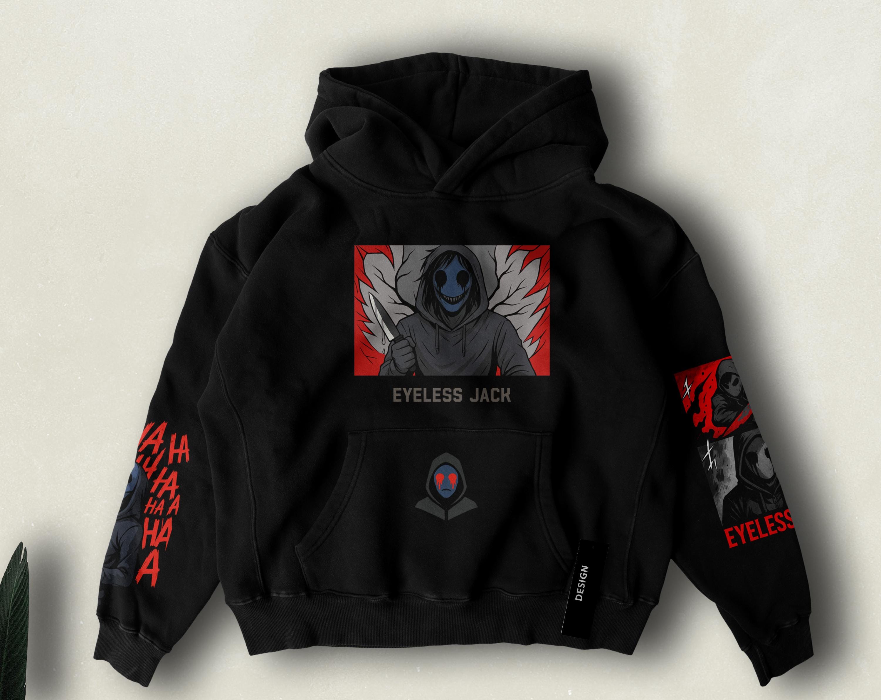 Eyeless Jack Hoodie – Creepypasta Horror Hoodie Unisex – Gothic Dark Aesthetic Sweatshirt – Scary Internet Legend Gift