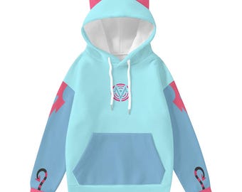 Vox Cat Ear Hoodie – Hazbin Hotel Cosplay Hoodie – Anime Streetwear – Unisex Cute Imp Gift for Fans