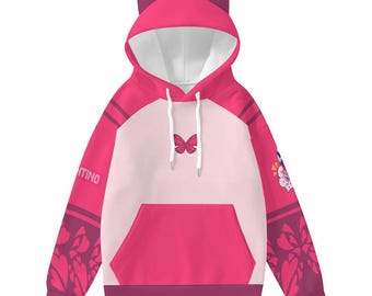 Valentino Cat Ear Hoodie – Hazbin Hotel Cosplay Hoodie – Demoncore Anime Streetwear – Unisex Cute Gothic Imp Gift for Fans