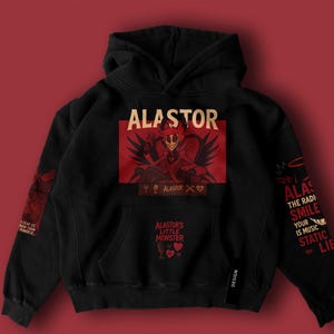 Alastor Hoodie: Hazbin Hotel Demoncore Streetwear, Edgy Imp Cosplay