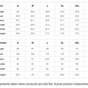May include: White size chart for a hoodie, with measurements in inches and centimeters. The chart includes length, bust, sleeve, shoulder, hat width, and hat height for sizes S through 5XL. Text at the bottom states measurements may vary.