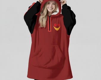 Alastor Oversized Hoodie Decke: Kawaii Anime Hazbin Hotel Cosplay - Unisex Streetwear Geschenk