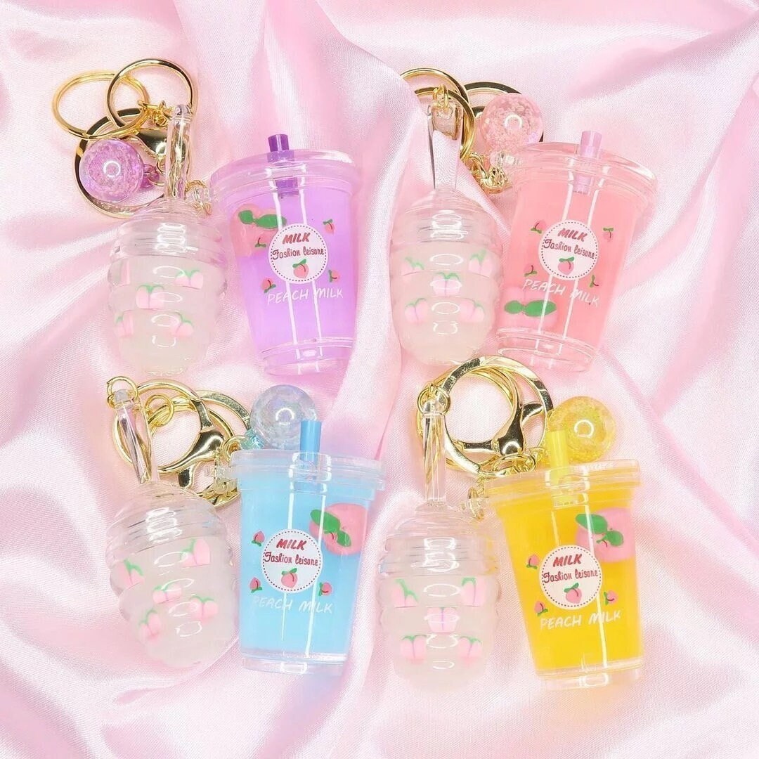Lip Gloss Cup Keychains Etsy