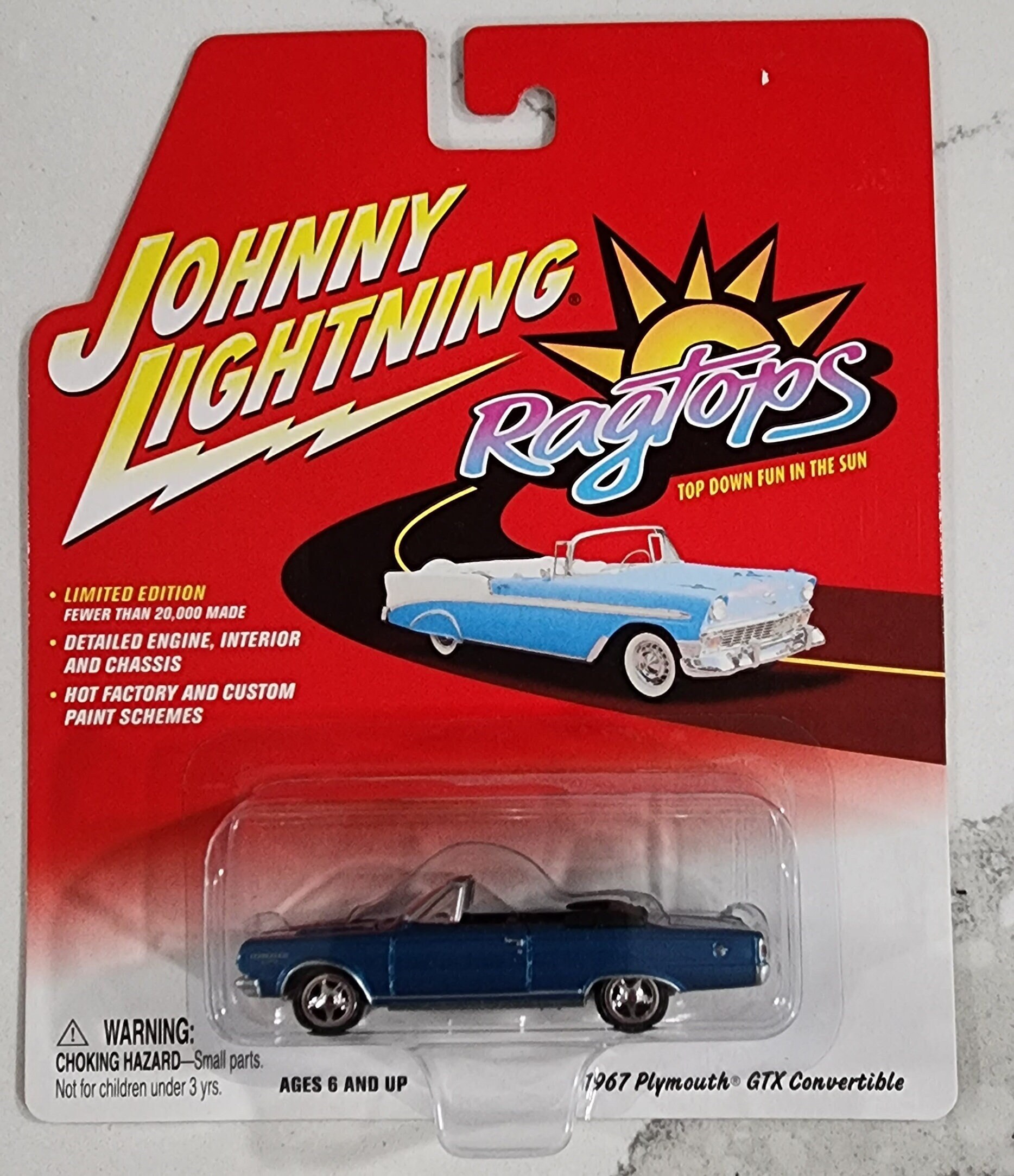 Johnny Lightning Rag Tops Release 1, 1967 Plymouth GTX Convertible