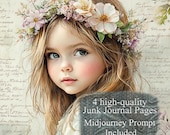 Vintage Easter Junk Journal Pages – Illustrations & Midjourney Prompt (Digital Download