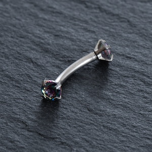 16g 6mm/8mm/10mm Curved Barbell,Eyebrow ring,rook,Daith,rook barbell,rook earrings,Internal Thread /|Hypoallergenic