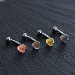 16 g 6 mm/8 mm/10 mm ceja estilo corazón, anillo para cejas, barra de torre, pendientes de torre, ceja, joyería con barra curva, pendiente de cartílago, el mejor regalo