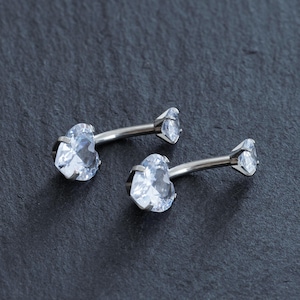 1pcs Shine Zircon Belly Ring, Belly bar, Navel Piercing Ring, Belly Button Ring, Body Jewelry, Belly Ring, Best Gift,