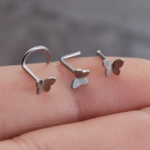 Butterfly Nose Ring. Nose Jewelry,Nose Piercing,Nose Stud Ring,Nose Screw Stud,Nose Bones,Best gift
