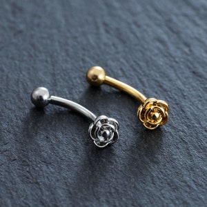 16 g Sourcil fleur, anneau de sourcil, barre d'haltères tour, bijoux de piercing, boucles d'oreilles tour, sourcil, bijoux d'haltères incurvés, boucle d'oreille cartilage, cadeau