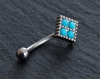 Barra curva de 16G y 8 mm, anillo para cejas, torre, Daith, barra de torre, pendientes de torre, / Hipoalergénico, Mejor regalo