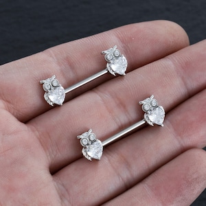 Owl nipple rings deals